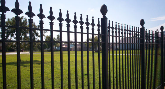 rot iron fence